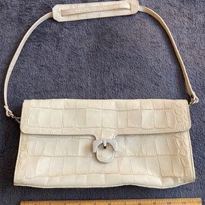 LK Bennett Off White Croco Leather